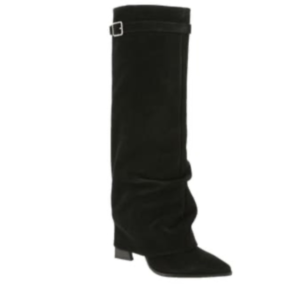 Free People Felicity Black Suede Boots size 7 - Picture 7 of 13